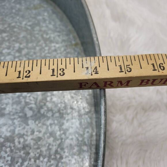 Galvanized Oval Tin Rustic Serving Tray - Picture 4 of 6